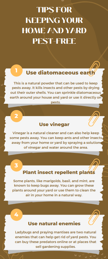 tips for keeping your home and yard pest free